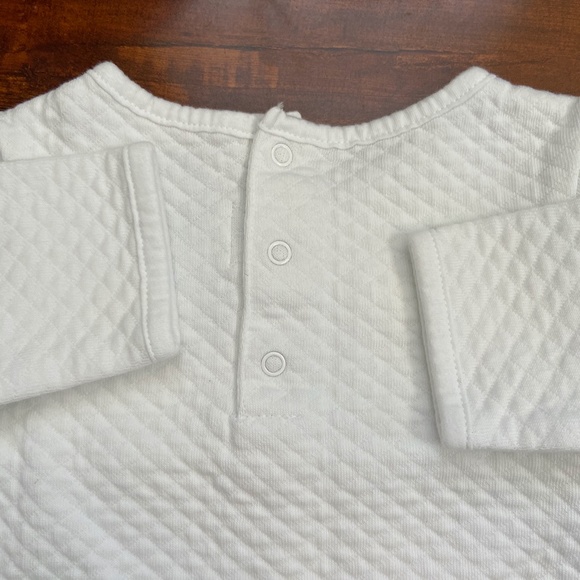 Janie and Jack White Quilted Sleeper Gray Giraffe - Picture 7 of 8